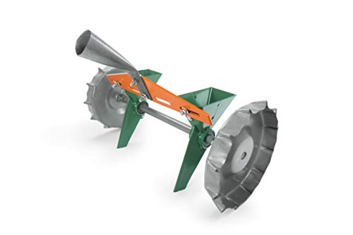 VAROMORUS Metal Precision Manual Seeder for Vegetables Greens Onion Radish Beets (2-Row) - size: 2-Row