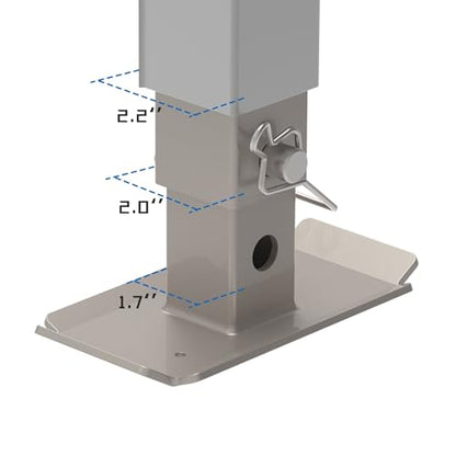 2500Lbs Heavy Duty Trailer Jack, Fixed Mount Jack with Drop Leg