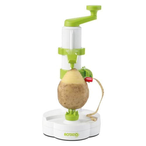 Starfrit Rotato Manual Peeler, 4 Spare Blades, Thumb Knife, Green/White