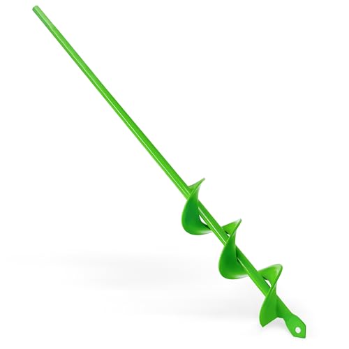 Auger Drill Bit for Planting,1.6"x16.5" Extended Length Garden Auger Spiral Drill Bit, Heavy Duty Post Hole Digger for Bulbs,Flowers & Bedding Plants,Fits 3/8" Hex Drill - size: 1.6"x16.5"-Green