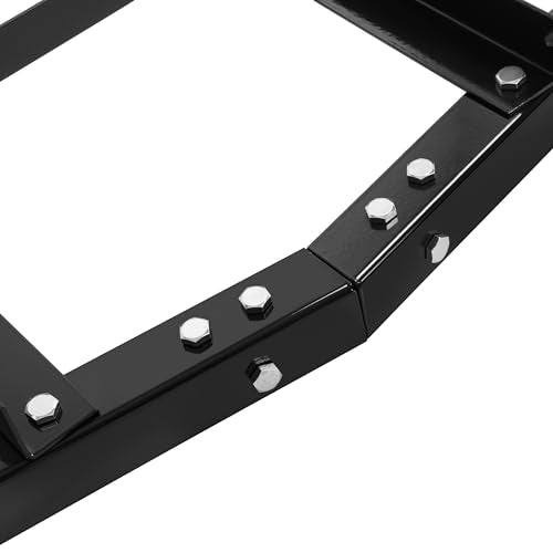 ALMULOO 84" Width Drag Harrow Fit for ATV UTV Garden Lawn Tractors Steel Black Powder Coated Tow Behind Drag Harrow Rake Driveway Grader Pin-Style Hitch