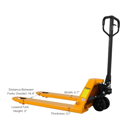 APOLLOLIFT Pallet Jack Trucks 27" W x 48" L Fork, 5500-Lbs Capacity - size: 5500lbs-48"x27"