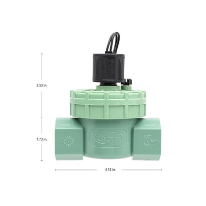 Orbit Sprinkler System 1-Inch NPT Jar Top Valve 57461, Green - size: 1 Inch, style: FPT