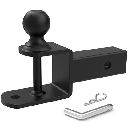2" ATV UTV Trailer Hitch 3-in-1 Towing Ball Mount with 2" Ball - size: 2" Shank, 2" Ball