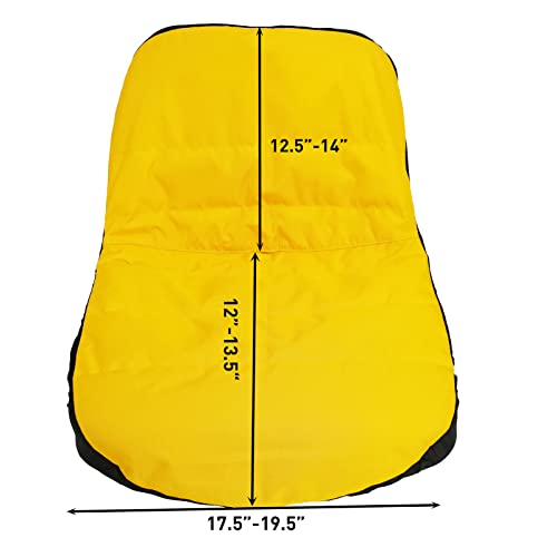 Riding Lawn Mower Seat Cover 600D Oxford Cloth Weatherproof Yellow, Medium
