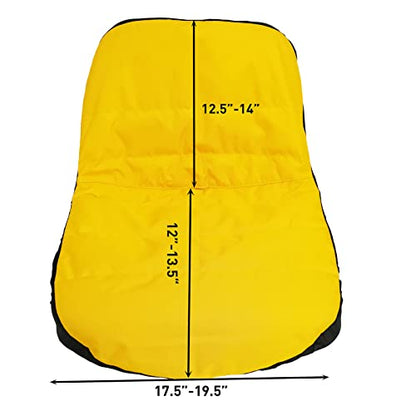 Riding Lawn Mower Seat Cover 600D Oxford Cloth Weatherproof Yellow, Medium