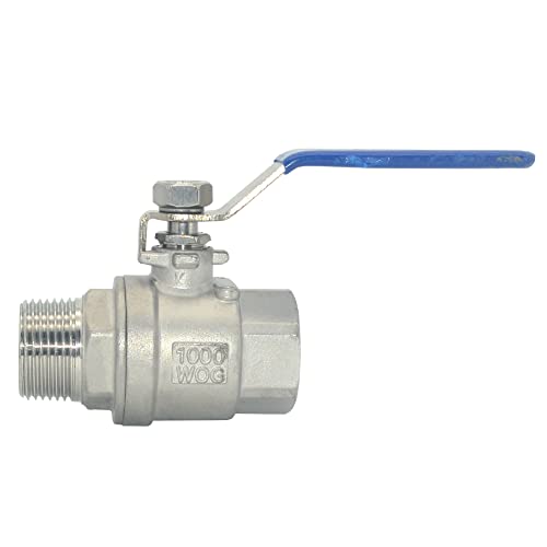 DAN SPEED 1 Inch Male x Female NPT Ball Valve S304 Stainless Steel,Full Port Heavy Duty for Water, Oil, and Gas,1000WOG (1 inch) - size: 1 Inch