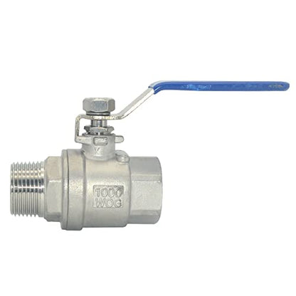 DAN SPEED 1 Inch Male x Female NPT Ball Valve S304 Stainless Steel,Full Port Heavy Duty for Water, Oil, and Gas,1000WOG (1 inch) - size: 1 Inch