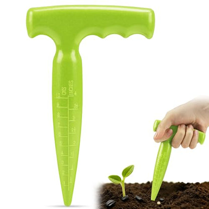 Seed Planter Tool, T-Handle Seed Dibber, Light Green, 1 Pack - color: Light Green, 1-Pack