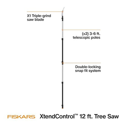 Fiskars 3-12 Ft XtendControl Extendable Modular Pole Saw & Tree Trimmer - style: 12' X1 Saw