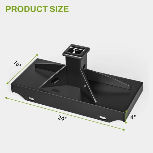 AUTOSAVER88 1/4" Mini Skid Steer Mount Plate with 2" Receiver Hitch
