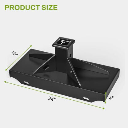 AUTOSAVER88 1/4" Mini Skid Steer Mount Plate with 2" Receiver Hitch
