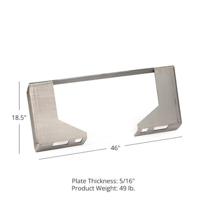 Titan Attachments 5/16in Universal Quick Tach Cut Out Mount Plate, Thick Plate Attachment, Fits Kubota and Bobcat Skid Steers and Tractors - style: 5/16 Inch Cut Out