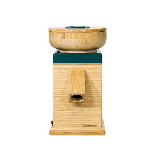NutriMill Harvest Electric Stone Grain Mill, 450 Watt - Green