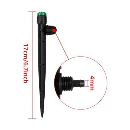 HUISUYTON 50pcs Drip Irrigation Emitters Sprayer for 1/4" Irrigation Tubing - size: 50Pcs Sprayers