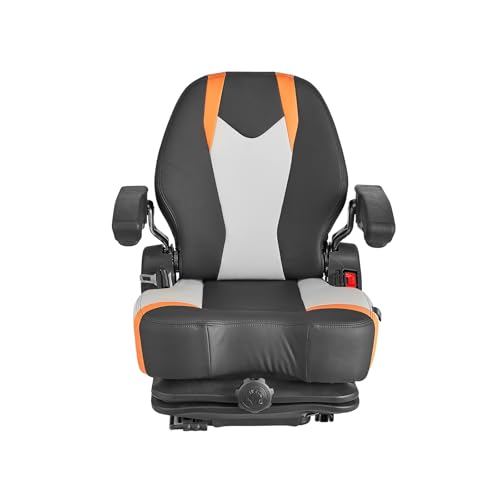 VEVOR Universal Forklift Seat, Tractor Suspension Seat with Adjustable Back