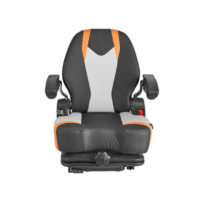 VEVOR Universal Forklift Seat, Tractor Suspension Seat with Adjustable Back