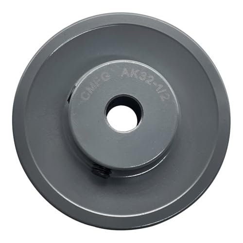 AK32-1/2 v Belt Pulley,3.25 inch OD, 1/2 Inch Bore,Cast Iron Material, AK Single Groove Motor Pulley for "4L" or "A" or "3L" Belts,AK32X1/2 Pulley - size: 3.25 Inch OD,1/2 inch bore, style: 1 Groove