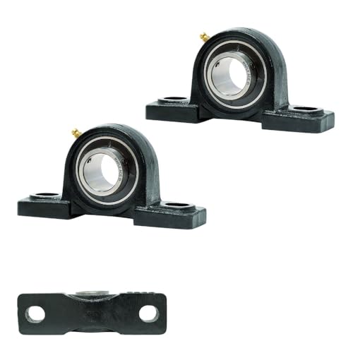 MAPLE ACE UCP212-36 Pillow Block Bearing 2-1/4" Bore, 2-Bolt, Self-Aligning, Solid Base, Heavy Duty (Qty 2)