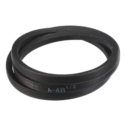 uxcell A48 1/2 Classic Wrapped V-Belt,50" Outer Circ A Profile,Black - size: A48 1/2