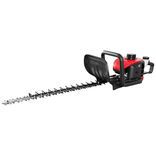 24-Inch 36cc 2 Cycle Gas Powered Dual Sided Hedge Trimmer (Red, 36cc) - color: Red, size: 36cc