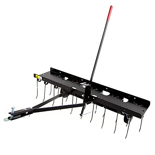 Brinly DT2-40BH-GA Premium Tow Behind Dethatcher, 40" - color: Flat Black