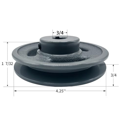 AK44-3/4 v Belt Pulley,AK4434, 4.25 inch OD, 3/4 Inch Bore,Cast Iron Material, AK Single Groove Mechanical v-Belt Pulleys for "4L" or "A" or "3L" Belts - size: 4.25 inch OD, 3/4 Inch Bore, style: 1 Groove