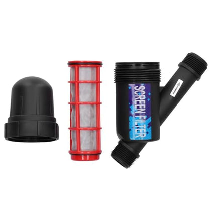 1 Inch Y Mesh Screen Water Filter, G1 Male Thread Inline Irrigation Strainer, Washable Reusable Filter for Drip Irrigation