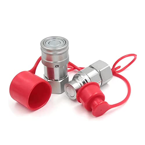 CEKER 3/4" NPT Skid Steer Bobcat Flat Face Hydraulic Coupler ISO 16028 Hydraulic Quick Connect Disconnect Coupling - size: 3/4'' NPT 3/4'' Body