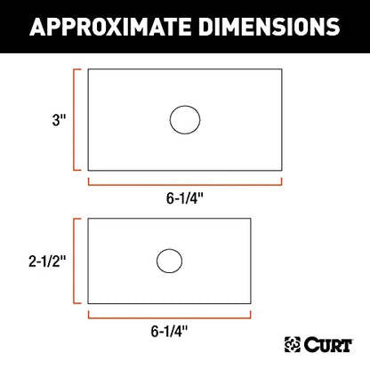 CURT 45408 Carbon Steel 3 in. Shank Reducer Sleeve Set; Set of 2
