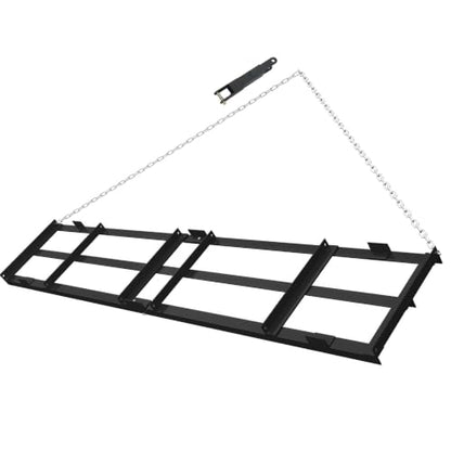 6FT Tow Behind Drag Harrow, Steel Driveway Grader Leveling Tool 72''L,Black - color: Black