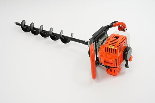 52CC Gas Powered Post Hole Digger, 3 Auger Bits (4", 6", 8") - color: 52CC,1.98HP