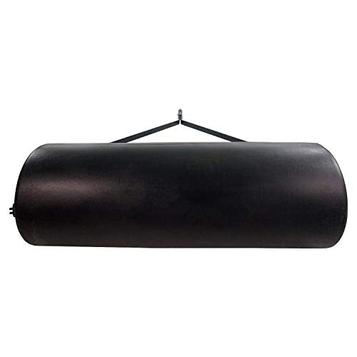 Brinly 485 lb. Tow Behind Poly Lawn Roller with Easy Turn Plug, 18 by 48" - color: Flat Black