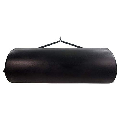 Brinly 485 lb. Tow Behind Poly Lawn Roller with Easy Turn Plug, 18 by 48" - color: Flat Black