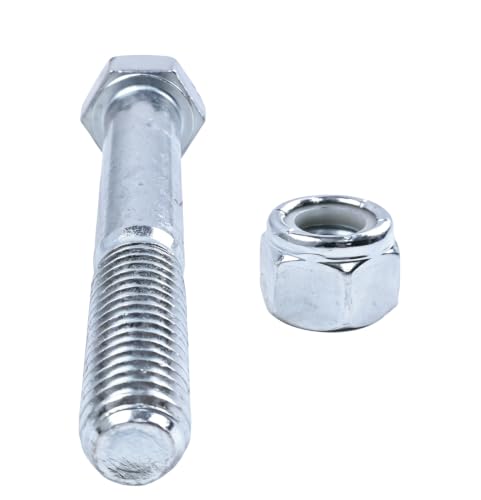 12Pcs Grade 5 Shear Bolts for Rotary Cutters 1/2" x 3-1/2" with Nylock Nuts