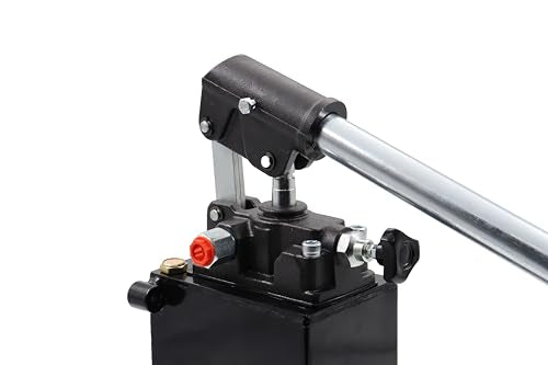 Spare Parts Holland - Single Acting Hydraulic Piston Hand Pump with Release Knob, Hand Operated Hydraulic Pump 3/8" NPTF Ports (1.5 CID 3 Qrt Tank (0.80 Gal) - size: 1.5 CID 3 Lt. tank (0.80 Gal)