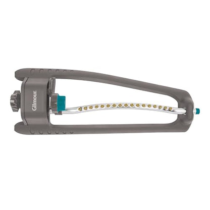 Gilmour Adjustable Rectangular Lawn Sprinkler, Water Sprinkler for Large Area Coverage, Hose Sprinkler for Lawn and Garden, Gray