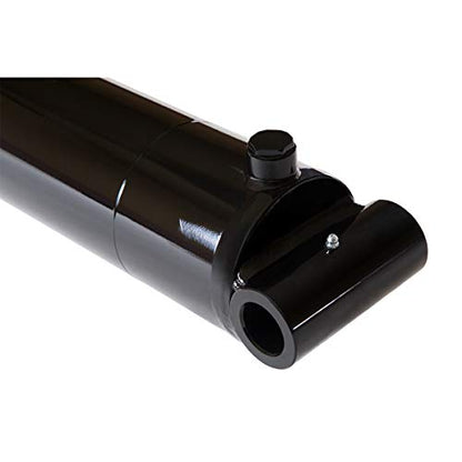Magister Hydraulic Cylinder 3.5" Bore x 20" Stroke, Welded Hydraulic Ram with Pin Eye Mount, Double Acting Hydraulic Piston 3500 PSI (WPE 3.5x20) - color: Black, size: 20" Stroke