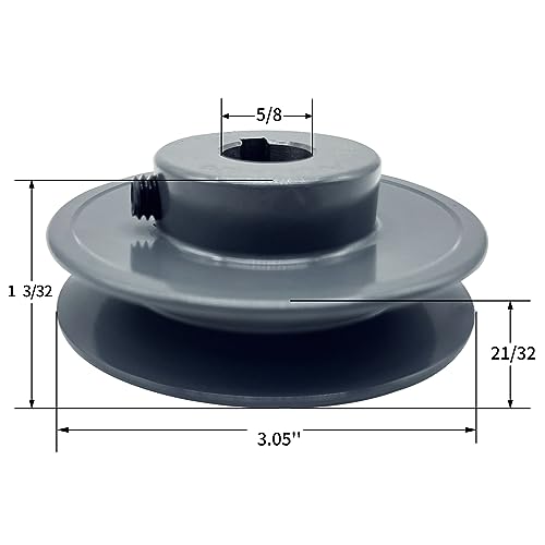 AK30-5/8 V Belt Pulley, 3.05 inch OD 5/8 Inch Bore, Cast Iron Material, AK Single Groove Mechanical v-Belt Pulleys for "4L" or "A" or "3L" Belts - size: 3.05 inch OD, 5/8 Inch Bore, style: 1 Groove