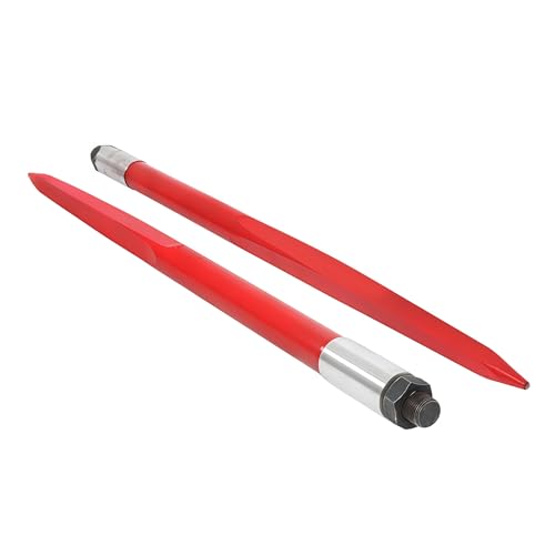 (2Pcs) 3000lbs Capacity 39" Square Hay Bale Spear Spike Fork For Tractor Loader