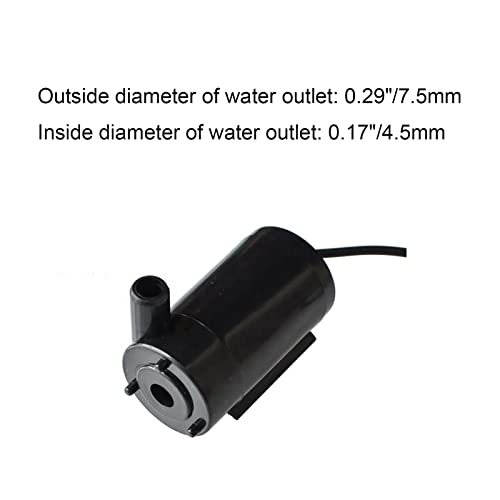 2PCS DC 3-5V Micro Submersible Mini Water Pump(Black) - color: 2pcs Black