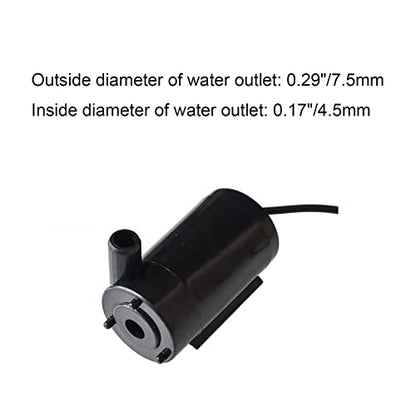 2PCS DC 3-5V Micro Submersible Mini Water Pump(Black) - color: 2pcs Black