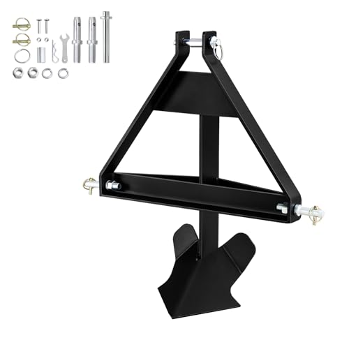 Middle Buster for Category 1, 3 Point Quick Hitch Tractors, Heavy Duty Steel Furrowing Plow, Receiver Trailer Hitch Tractor Tow Drawbar Adapter, Soil Tiller,CL - style: CL