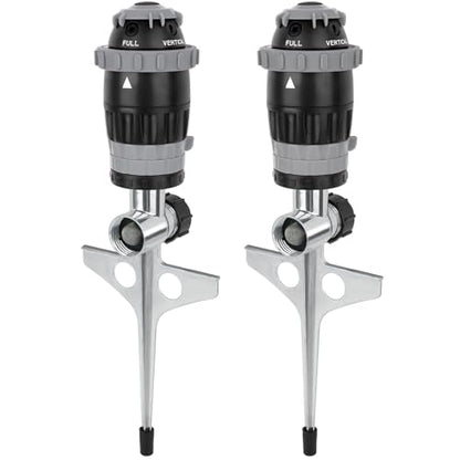 [2 Pack] RESTMO Gear Drive Sprinkler with Metal T-Spike Base,Gray - color: Gray, size: 2 Pack