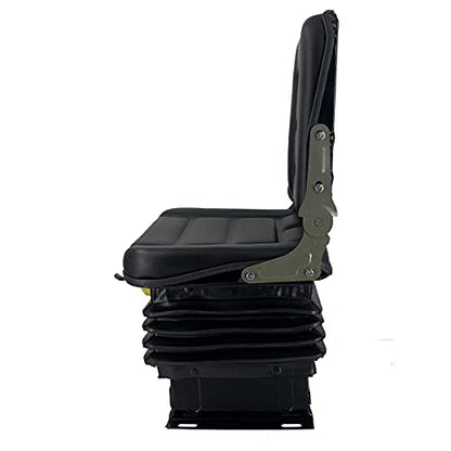 Suspension Seat Replacement Universal Adjustable Waterproof - Black - color: Black with Suspension