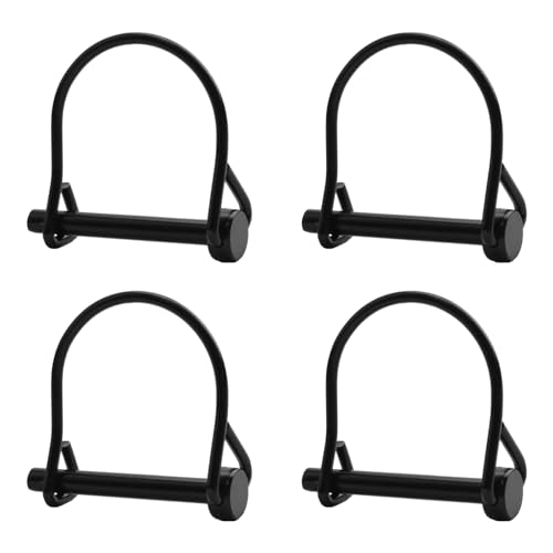 INCREWAY 4pcs Wire Lock Pin, 1/4" Heavy Duty Safety Coupler Shaft Locking Pin Hitch Pto Pin Round Loop Wire Lock Trailers Pin - size: 4 PCS