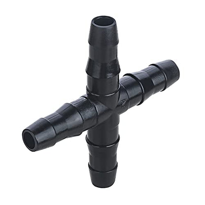 50-Pack 1/4 Inch Barbed Tee Fittings for Drip Irrigation System - size: 1/4" Drip Irrigation 4way