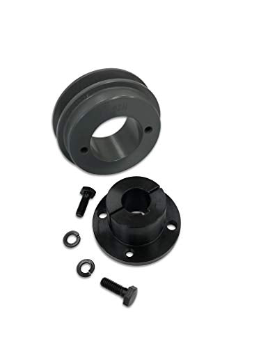 Single Groove 3.25" Cast Iron Electric Motor " H " Pulley/Sheave, Bushing Included, for 3/8" and 1/2" Top Width 3L/A/AK/4L/4LK Section V Belt, 1 Groove (3/4" Shaft / 0.75 Bore, AK32H) - size: 3/4" Shaft / 0.75 Bore
