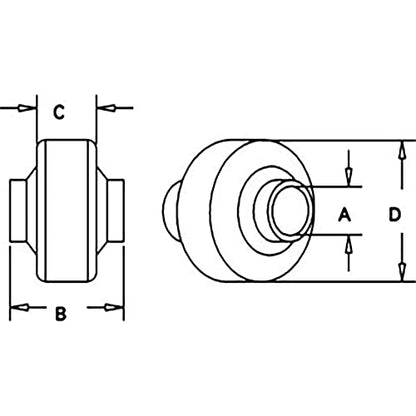 3 Point Hitch Top Link Weld On Ball Socket 5/8" ID Category 0 Fits CAT 0