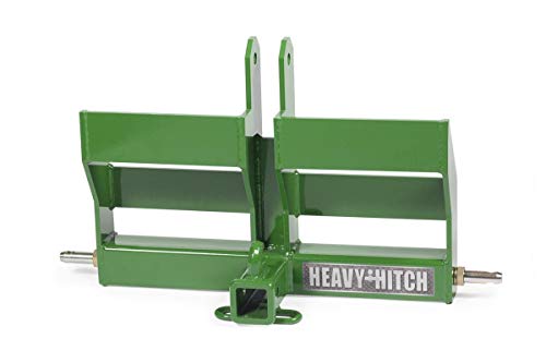 Category 1, 3 Point Hitch Receiver Drawbar with Dual Weight Bracket - Green - Made in The USA - color: Green